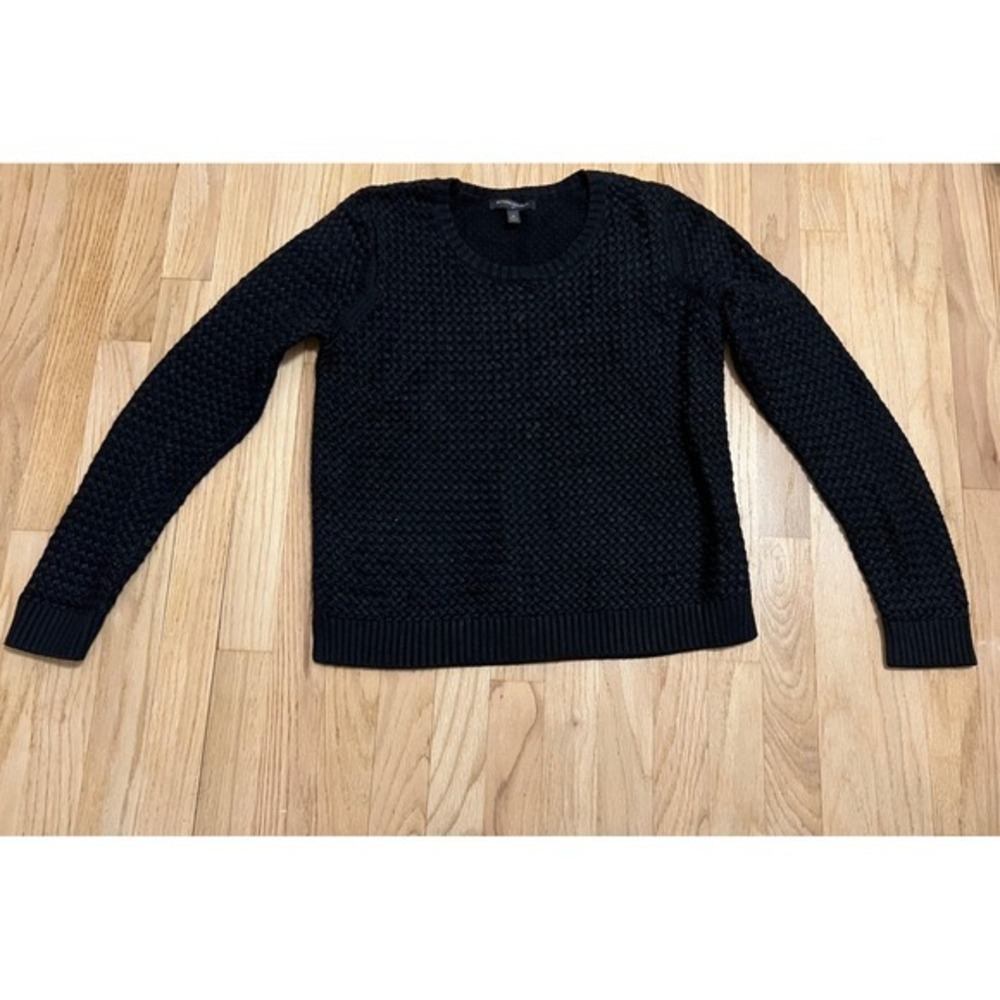 Banana Republic Textured Crewneck Sweater Black Size Medium‎